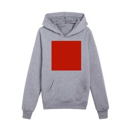 Chili Red Solid Color Popular Hues - Patternless Shades of Red Collection - Hex Value #C21807 Kids Pullover Hoodies