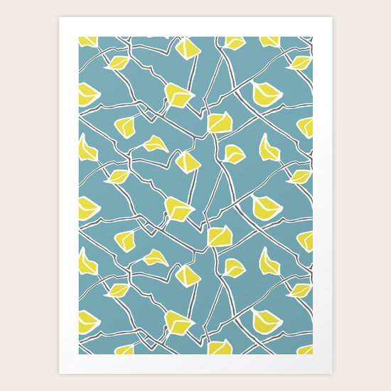 Yellow leaves Art Print
