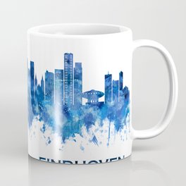 Eindhoven Netherlands Skyline Blue Coffee Mug