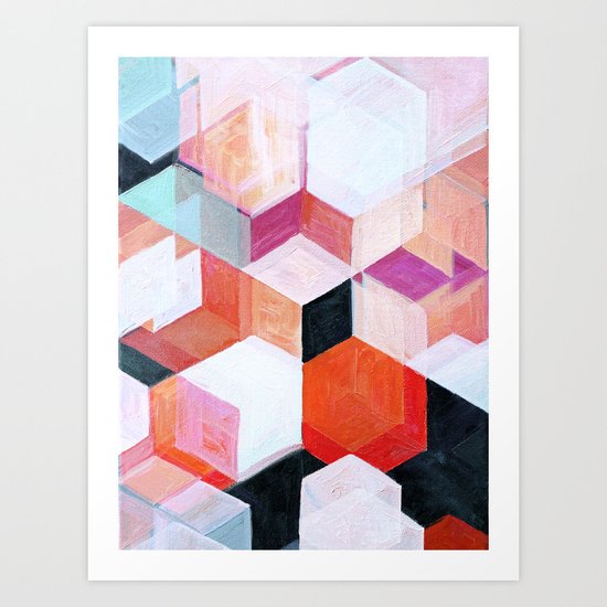 White Paint and Some Colors Art Print