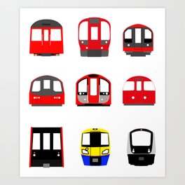 London Subway underground trains Art Print