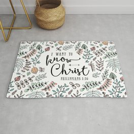 "I Want to Know Christ" Bible Verse - Color Rug