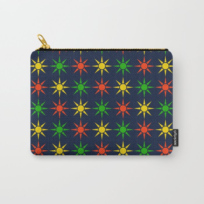 Bright & Bold Modern Sun Shine Star Pattern Carry-All Pouch