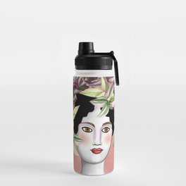 Elegant Pot Head Houseplant Lady Head Water Bottle