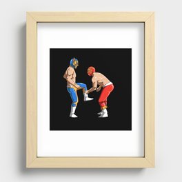 Mexican Wrestler Lucha Libre Recessed Framed Print