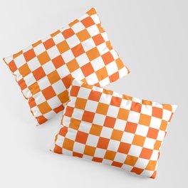 Orange Check Pillow Sham