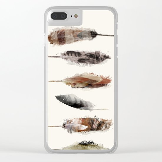 Free Fall Feathers Clear iPhone Case