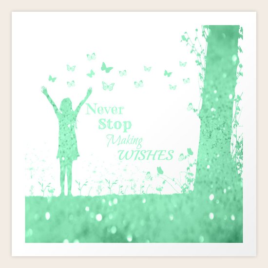 Mint Wishes Art Print