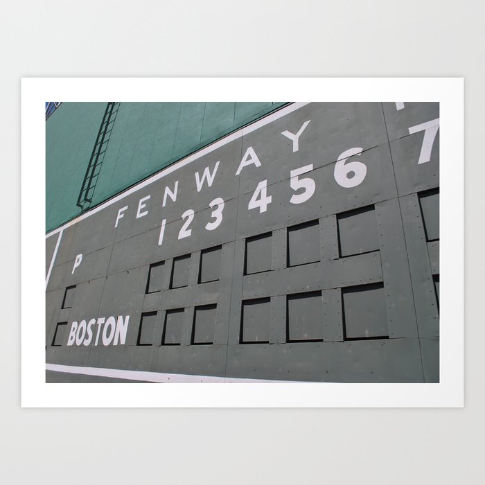 Fenwall -- Boston Fenway Park Wall, Green Monster, Red Sox Art Print
