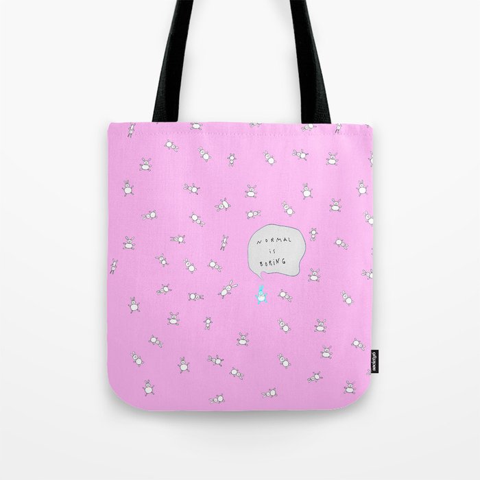 NORMAL IS BORING PINK Tote Bag