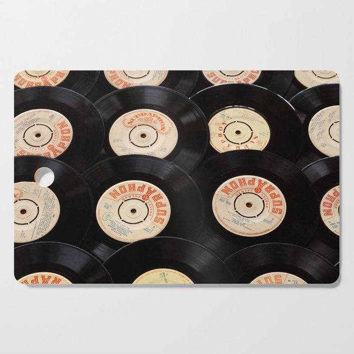 Vinyls Music Gramophone Vintage Pattern Cutting Board