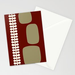Minimal fern colorblock 9 Stationery Card