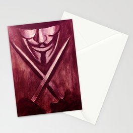 RED for VENDETTA Stationery Cards