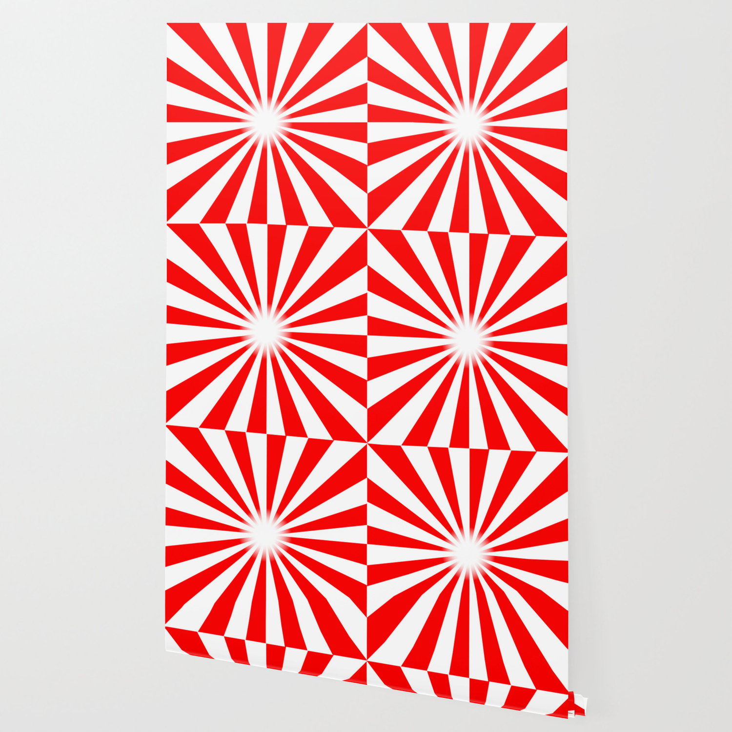 Red And White Bright Ray Background Wallpaper By Homestead Society6