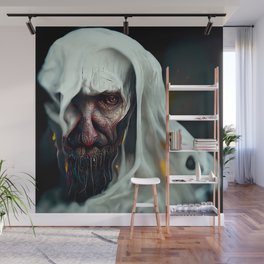 Scary ghost face #1 | AI fantasy art Wall Mural