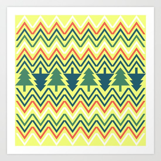 Christmas trees Art Print