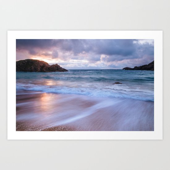 Sunset ocean Art Print