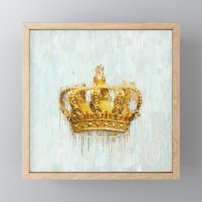 Painted Crown Framed Mini Art Print