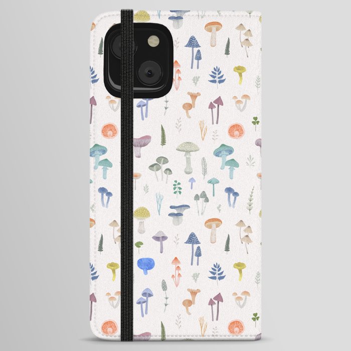 Forest mushrooms and plants iPhone Wallet Case