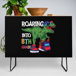 Roaring Into 8th Grade Student Dinosaur Credenza