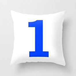 Number 1 (Blue & White) Throw Pillow