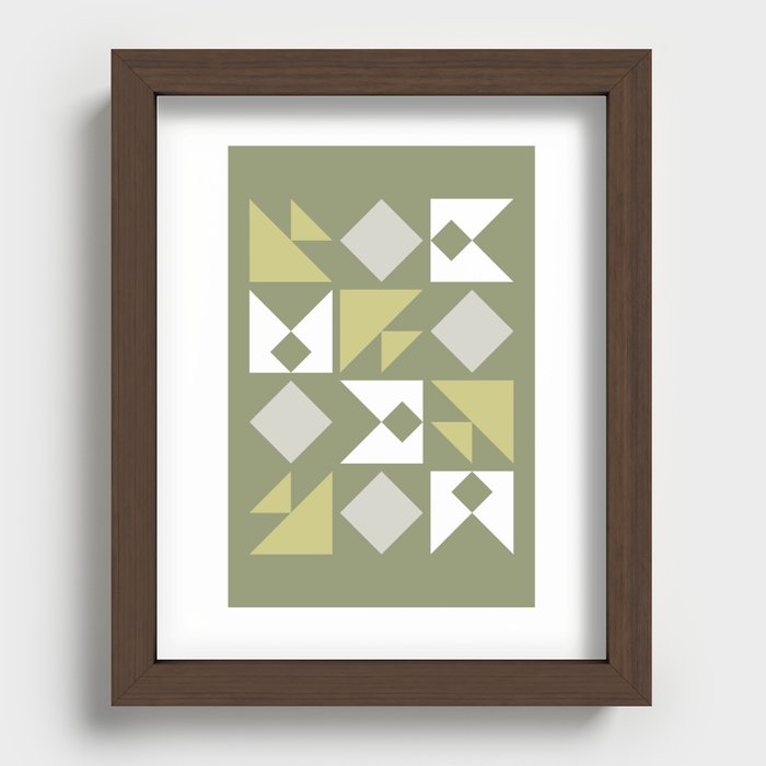 Classic triangle modern composition 24 Recessed Framed Print