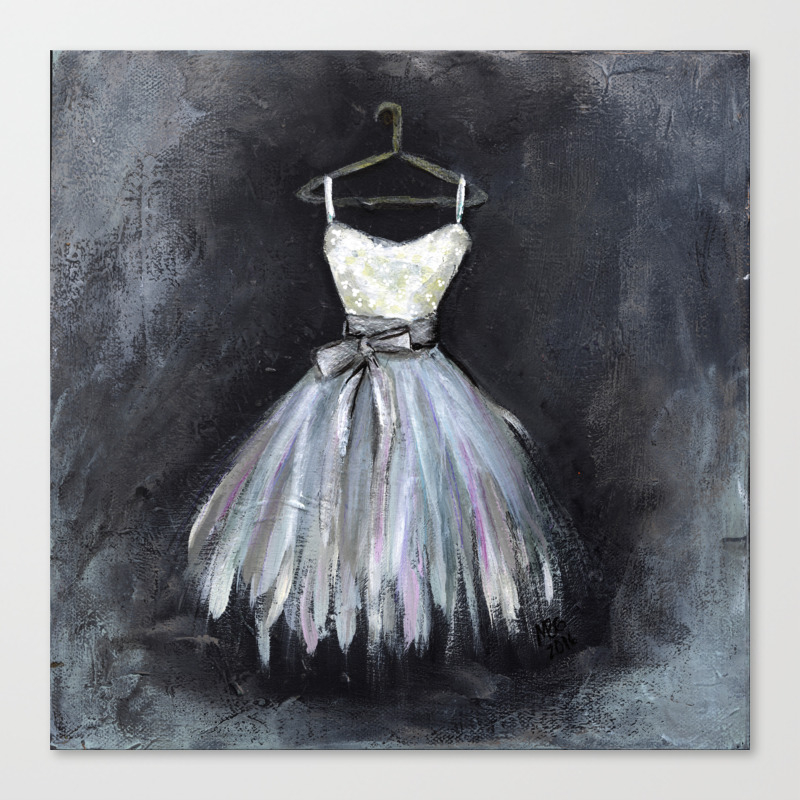 Ballerina Dress 2 Painting Canvas Print By Meganbaileygill