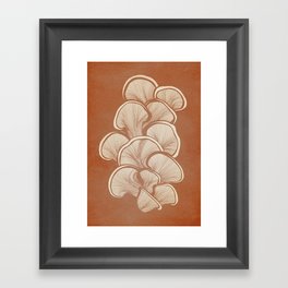 Mushrooms in Copper Framed Art Print