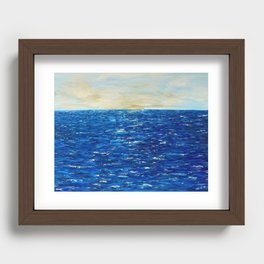 Calming ocean days Recessed Framed Print