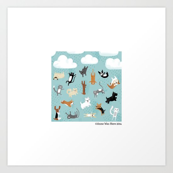 Raining Cats & Dogs Art Print