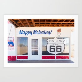 Happy Motoring Garage Route 66 Photography Art Print