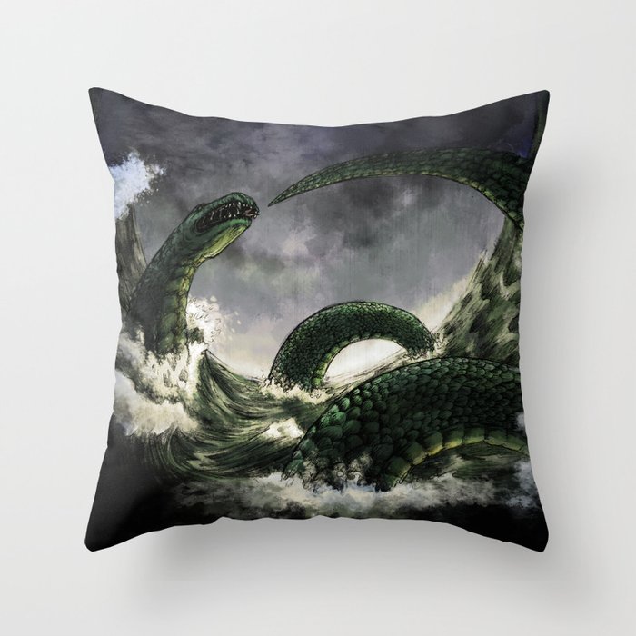 Jormungandr the Midgard Serpent Throw Pillow