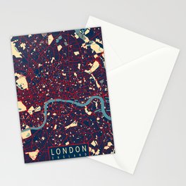 London City Map of England, UK - Hope Stationery Card