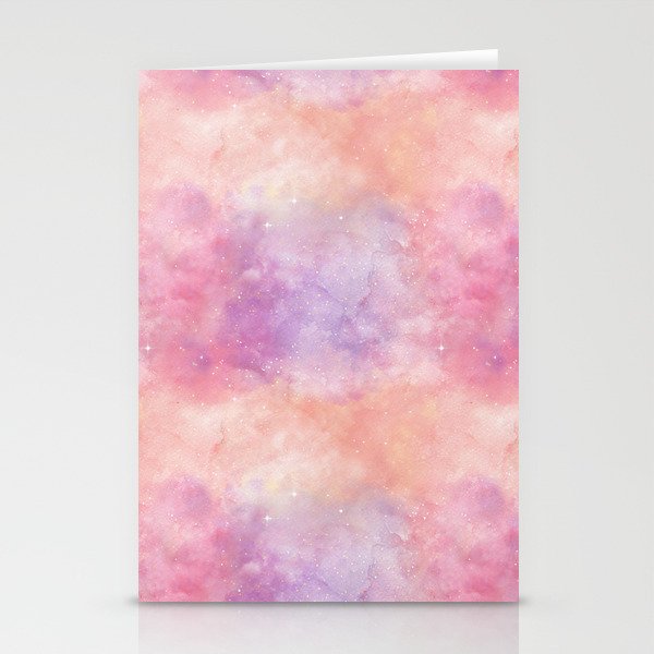 Pink Nebula Painting Stationery Cards