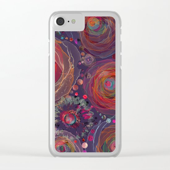 Floral abstract(53). Clear iPhone Case