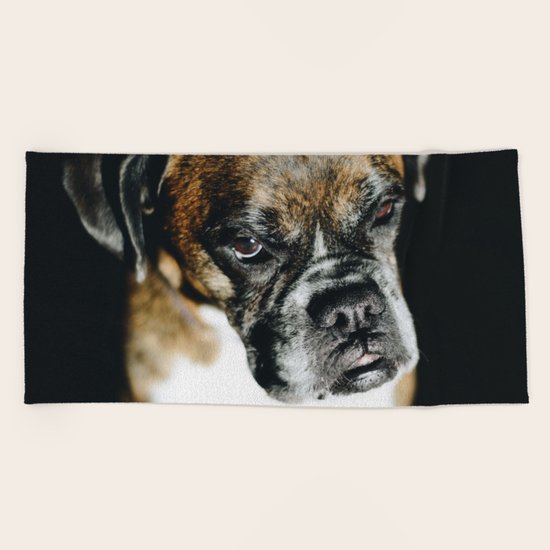 Boxer Dog Beach Towel