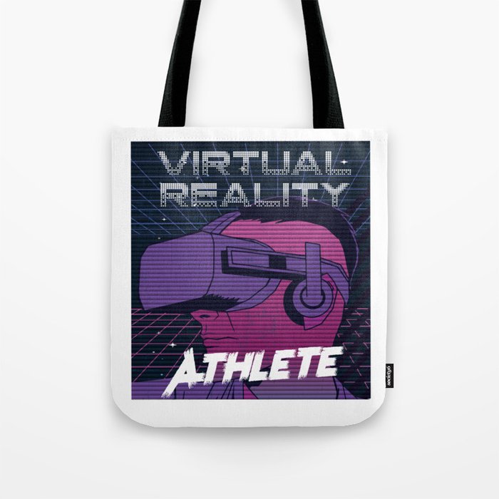 Virtual reality athlete augmented reality design Tote Bag
