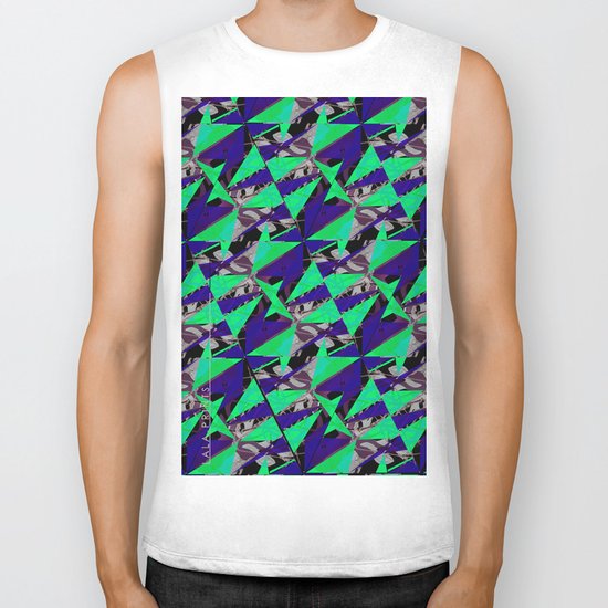 Colorful Triangles. Biker Tank