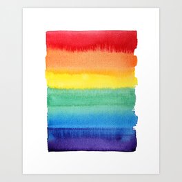 LGBT Flag, Gay Pride, Gay Rainbow, Rainbow, LGBT Rainbow, Watercolor, Watercolor Painting, Kunstdrucke
