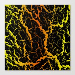 Cracked Space Lava - Yellow/Orange Canvas Print