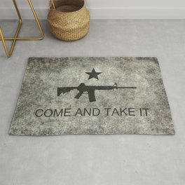 Come and Take it Flag with AR-15 Rug