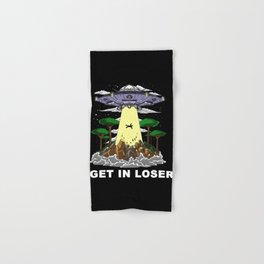Alien Abduction Get In Loser UFO Hand & Bath Towel