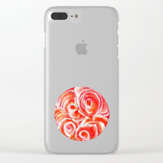 Peach Plum Dreams Clear iPhone Case