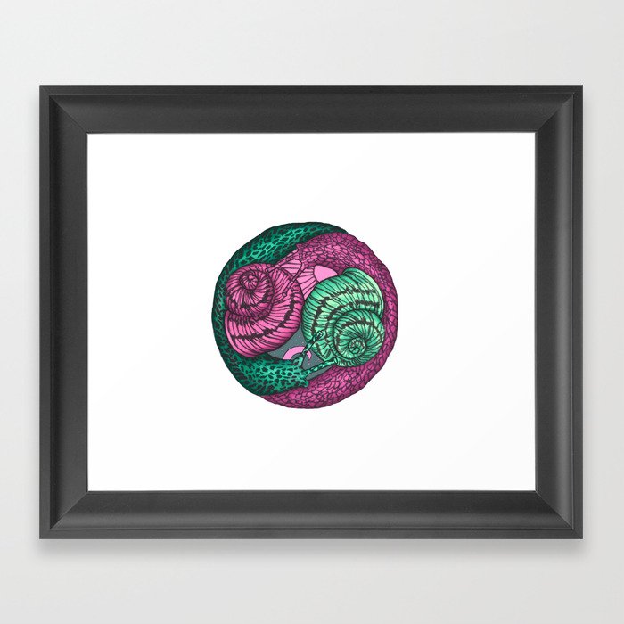 circle of snails Framed Art Print