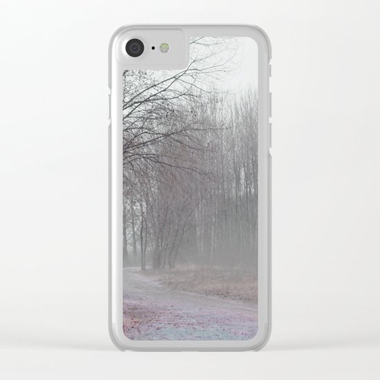 Walk in the Foggy Morning Clear iPhone Case