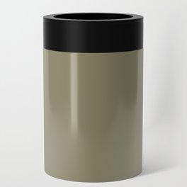 Neutral Dark Mossy Grayish Tan Solid Color PPG Rattan Palm PPG1027-5 - All One Single Shade Hue Can Cooler