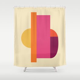Kindred Abstract - Pink Orange Yellow  Shower Curtain