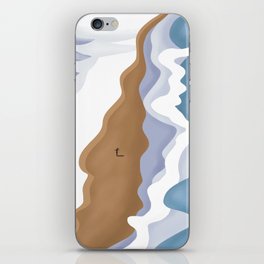One with the elements - Running girl at the beach iPhone Skin