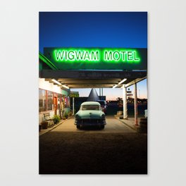 Wigwam: Neon Canvas Print