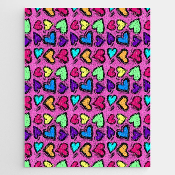 Pink Hearts  Jigsaw Puzzle